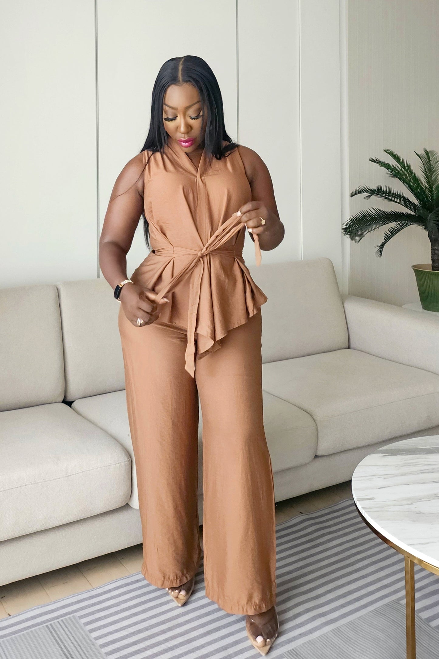 Toffee Trouser Set