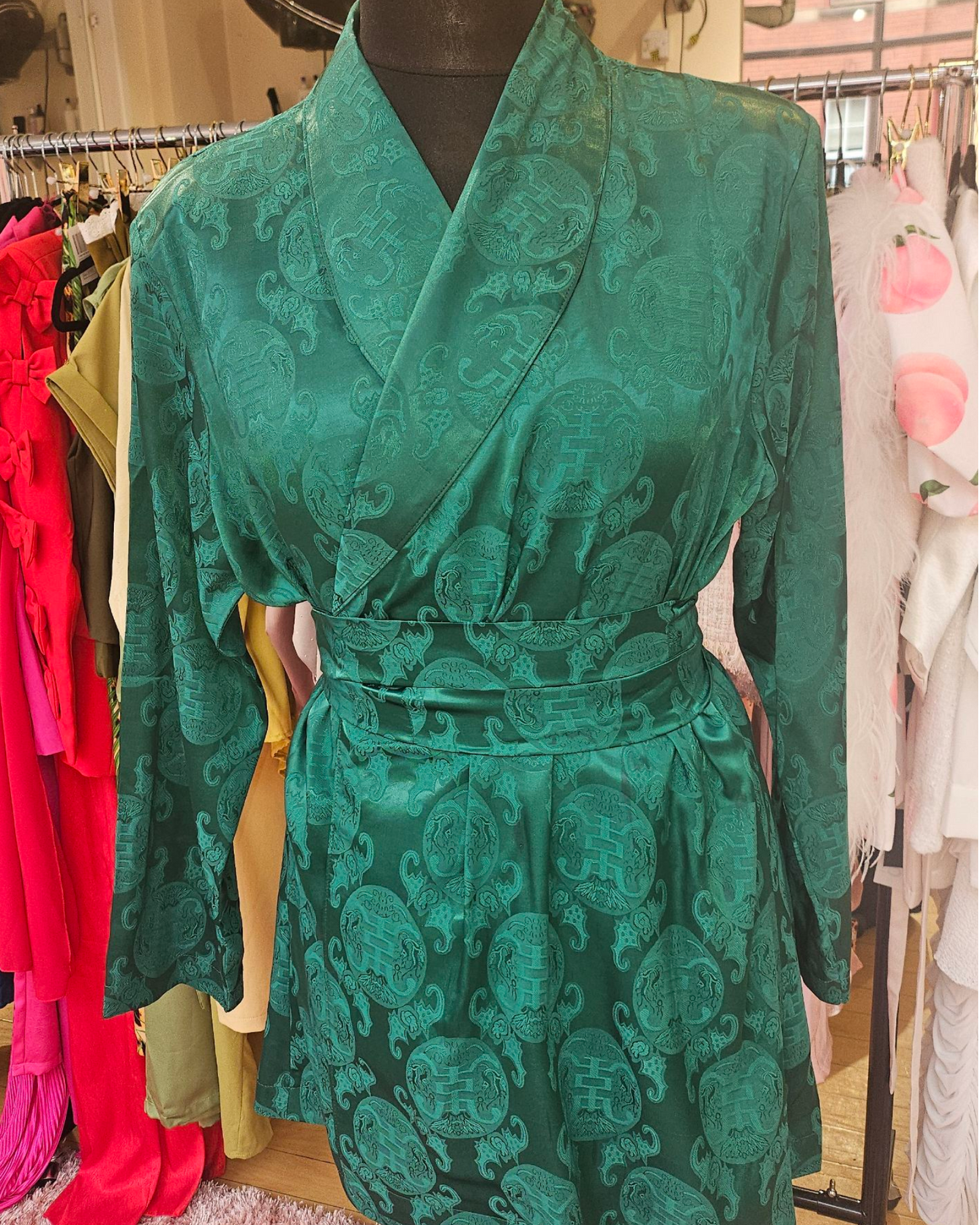 Emerald Green Silk Dress/Shacket
