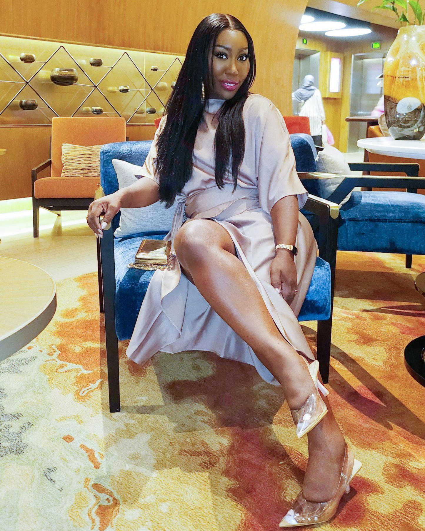 Light Brown Wrap Dress