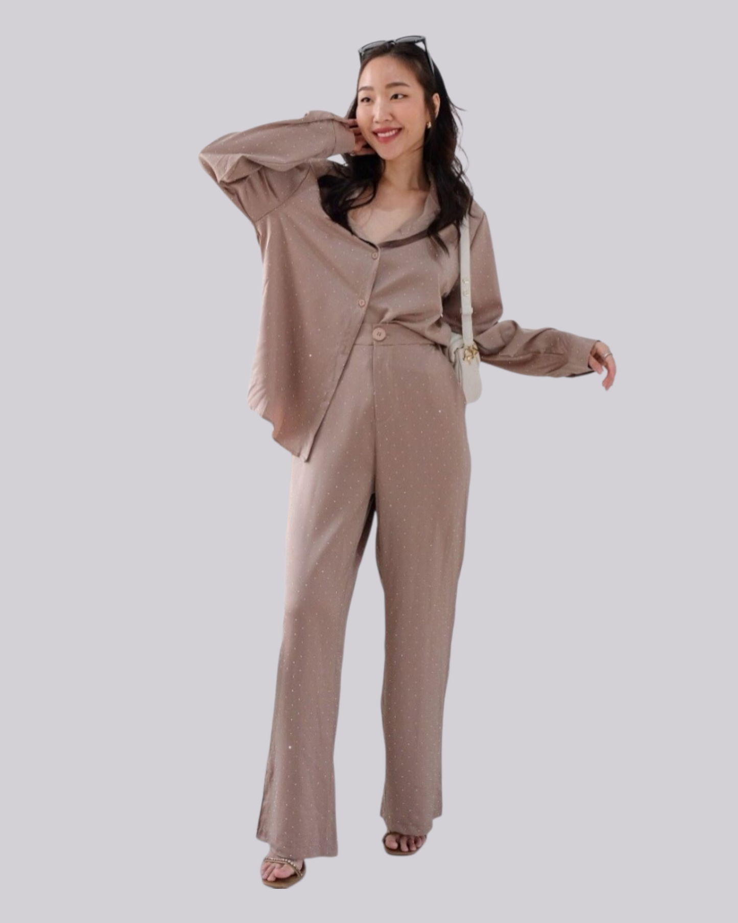 Taupe Rhinestone Co-Ord