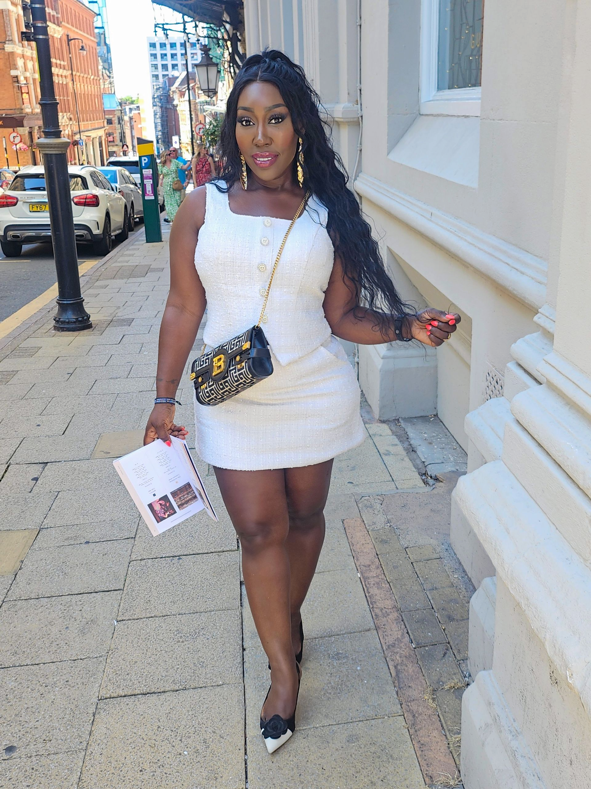 White Tweed Skirt Set