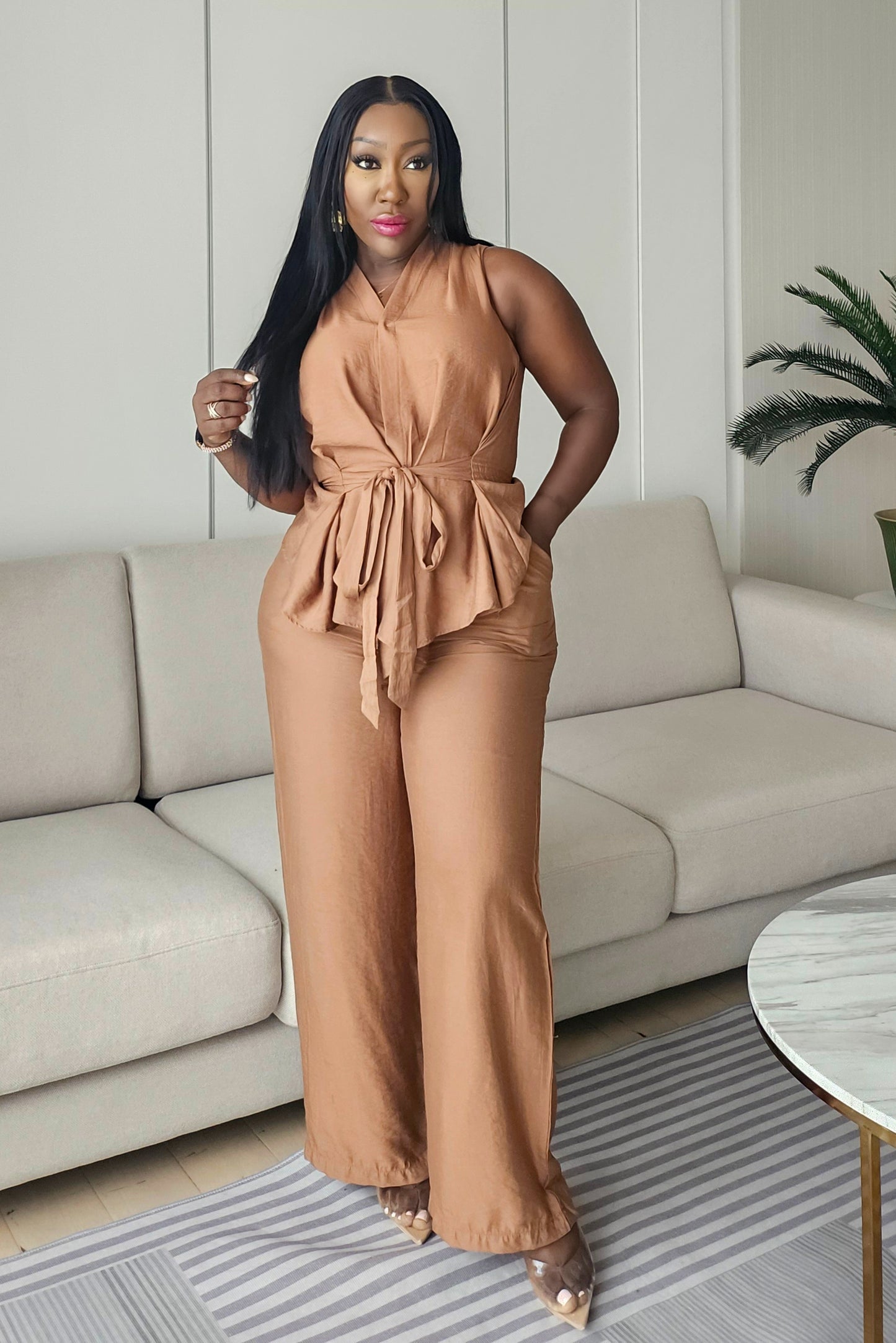Toffee Trouser Set