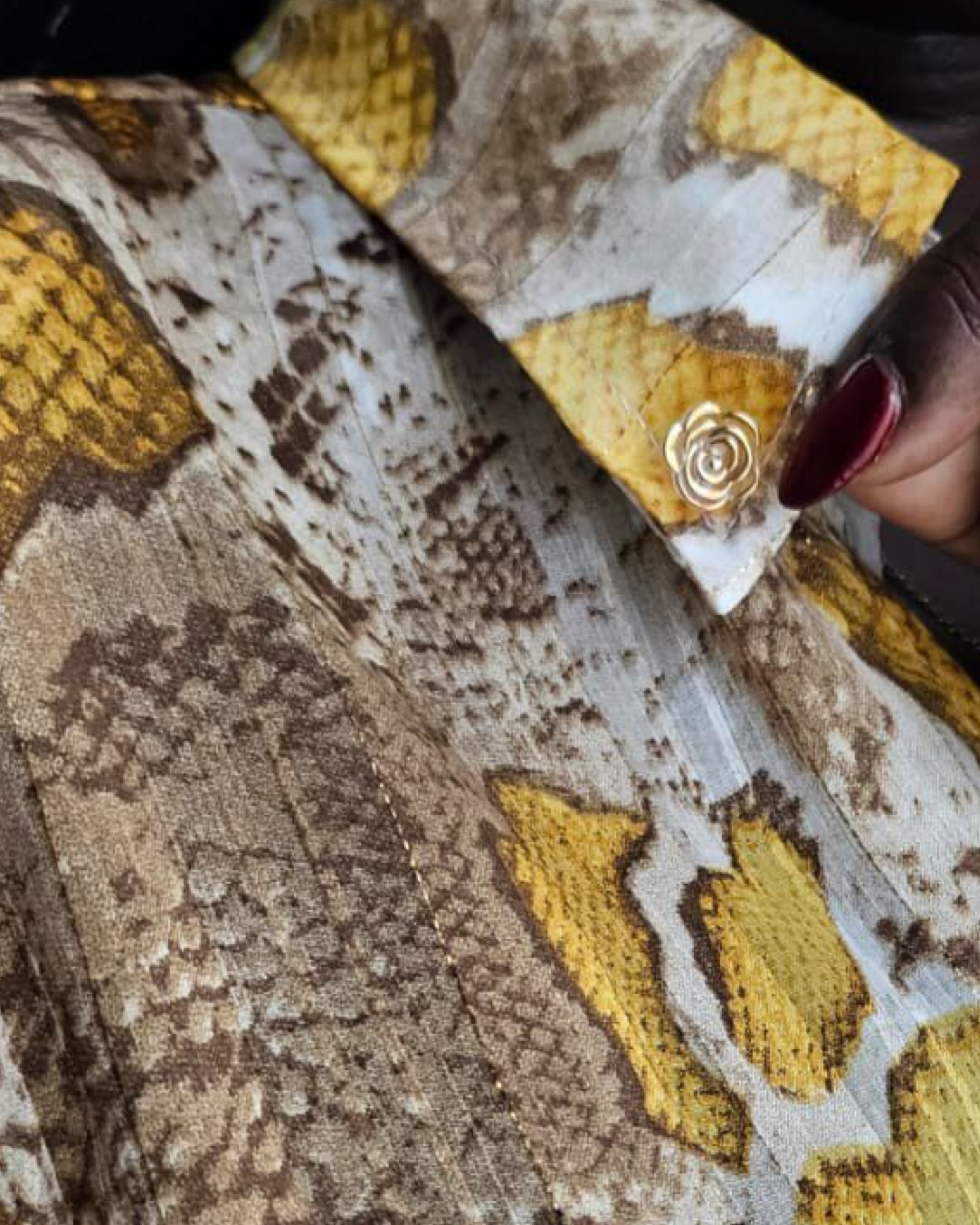 Chiffon Snake Print Shirt