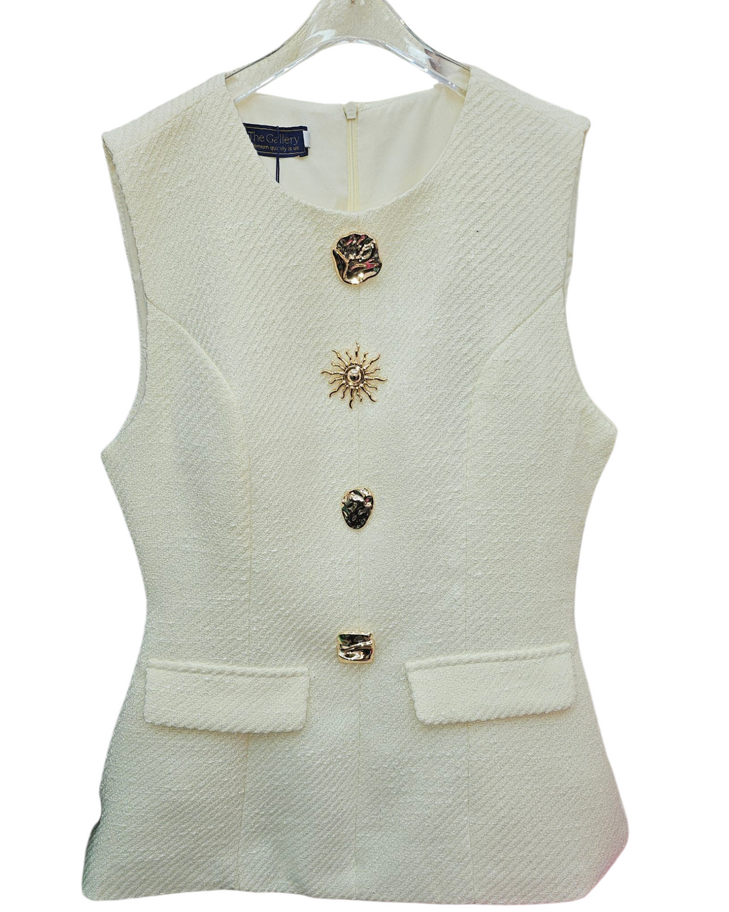 Cream Top & Skirt Set