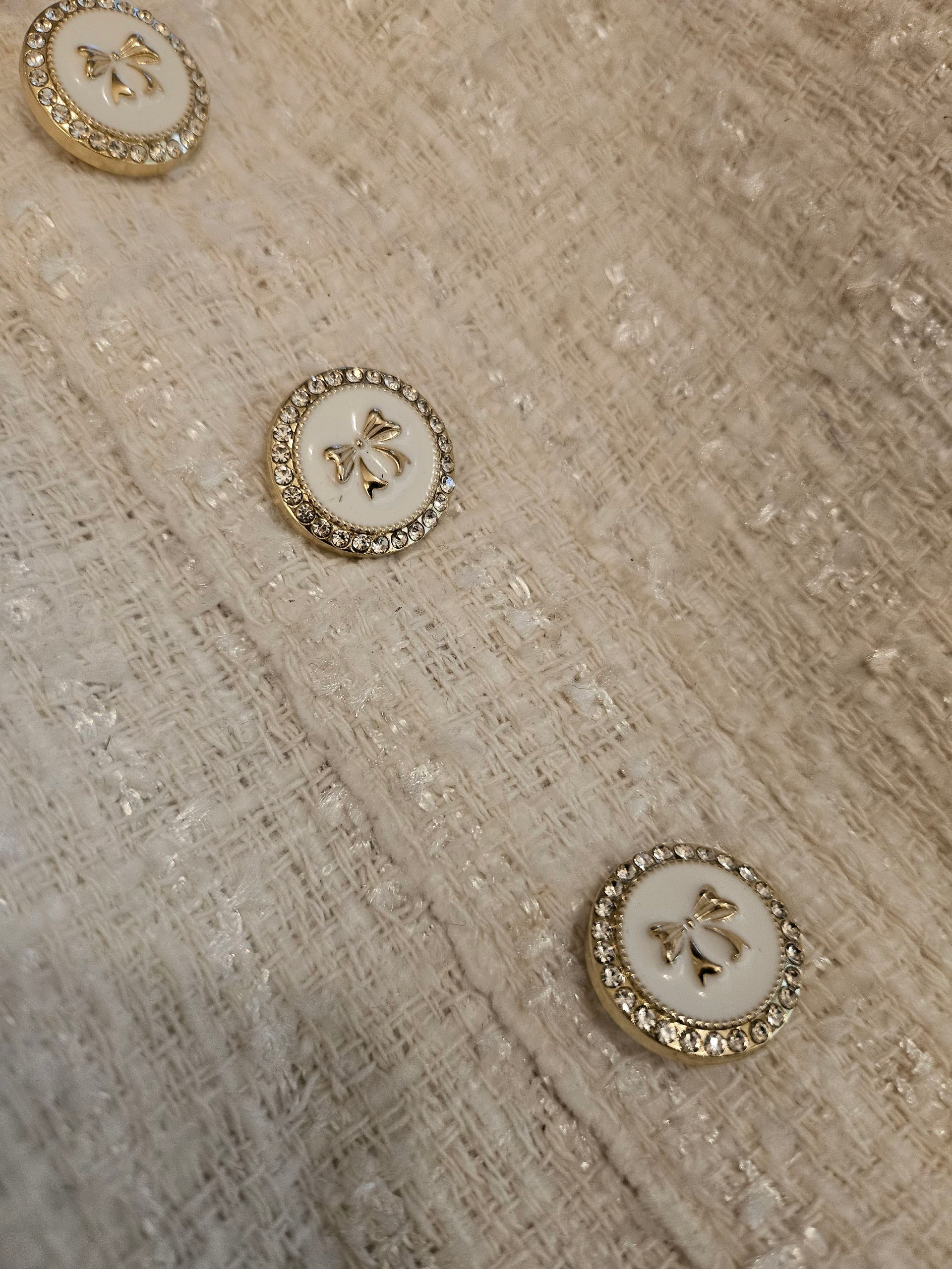 White Tweed Skirt Set