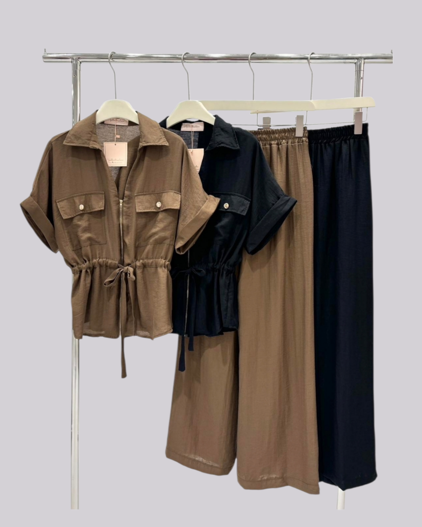 Black Linen Co-Ord Set