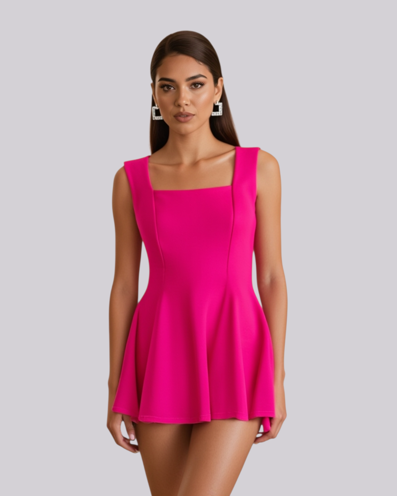 Hot Pink Skater Dress Style Studio Hot Pink Skater Dress Style Studio
