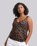 V-Neck Leopard Print Top