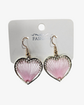 Pink Heart String Earrings