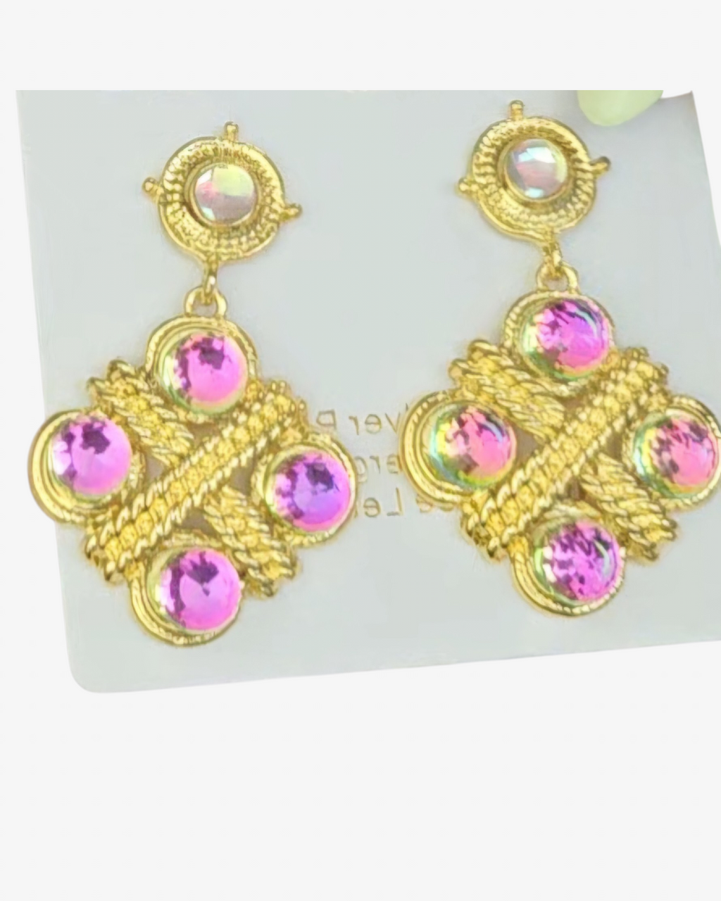 Reflective AB crystal Earrings
