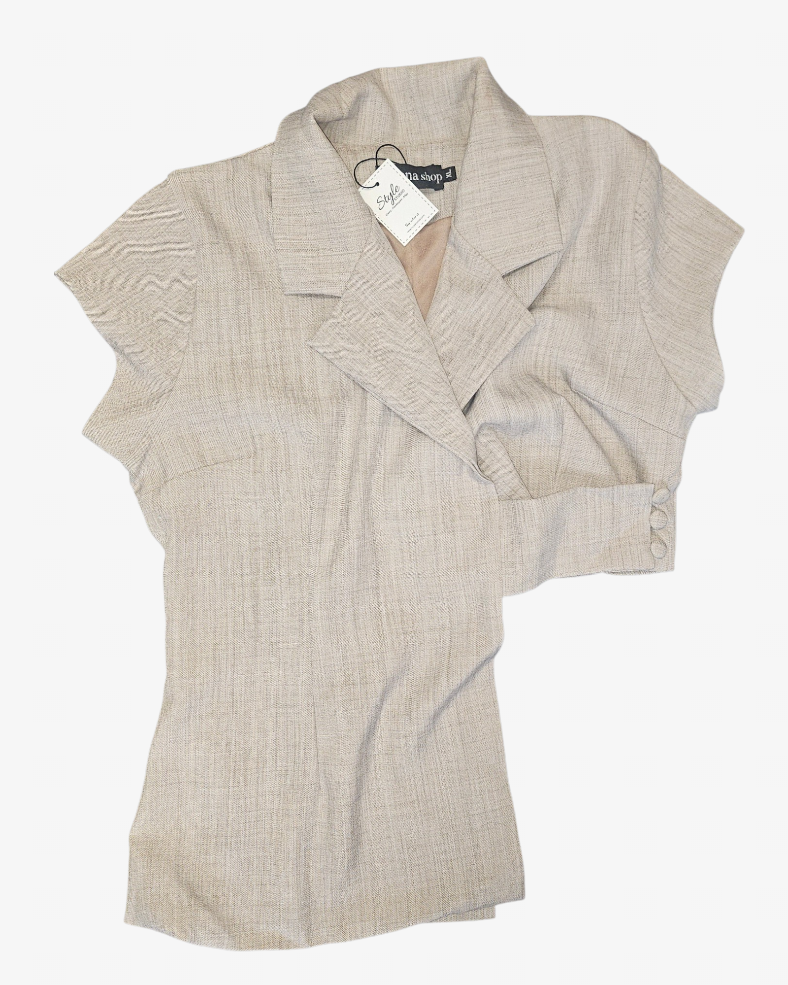 Grey Asymmetrical Shorts Co-Ord