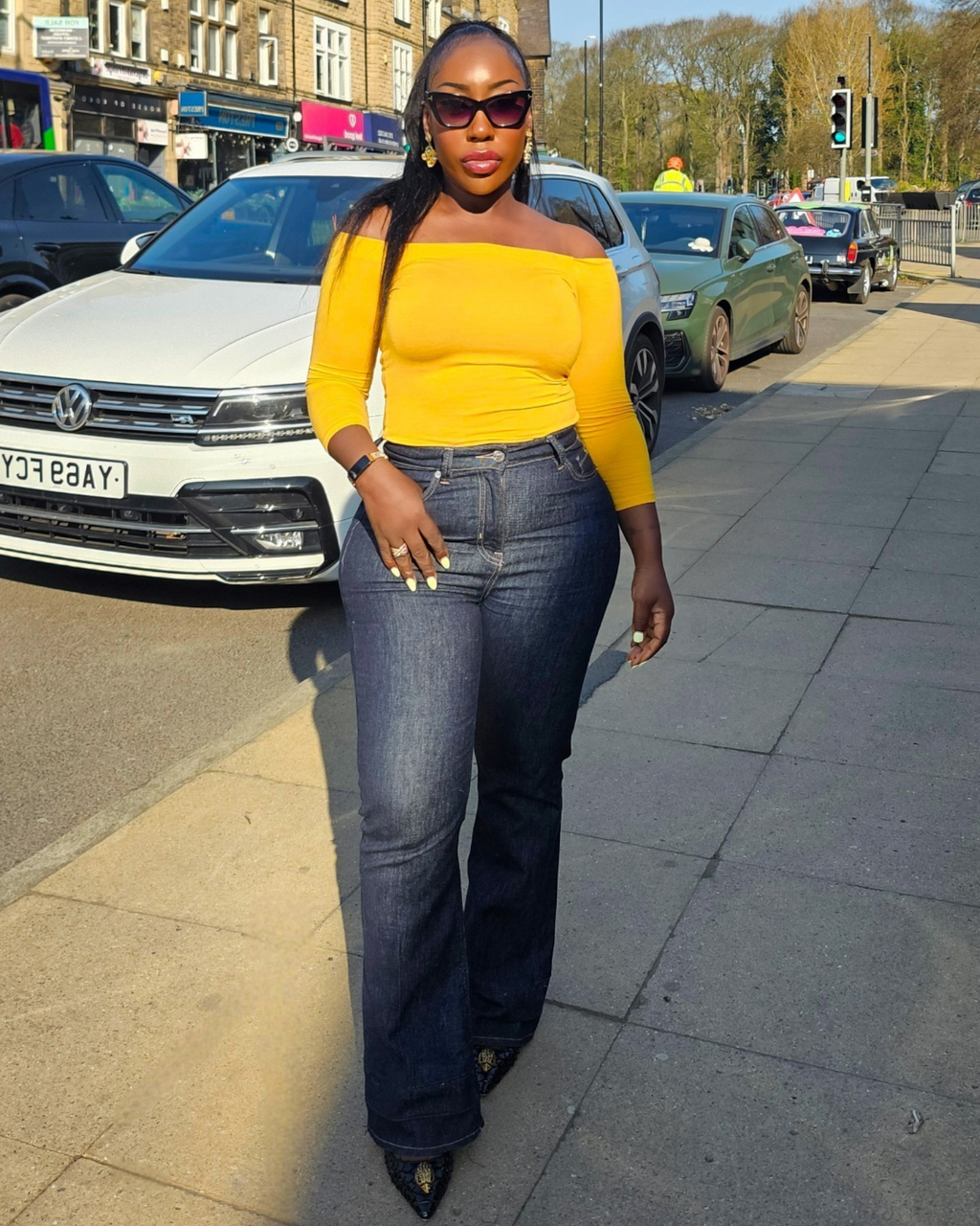 Off The Shoulder Yellow Top