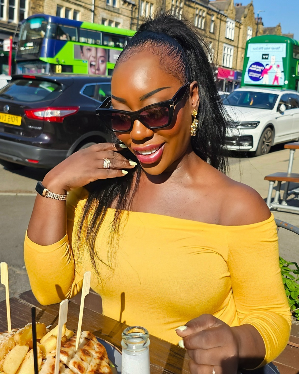 Off The Shoulder Yellow Top