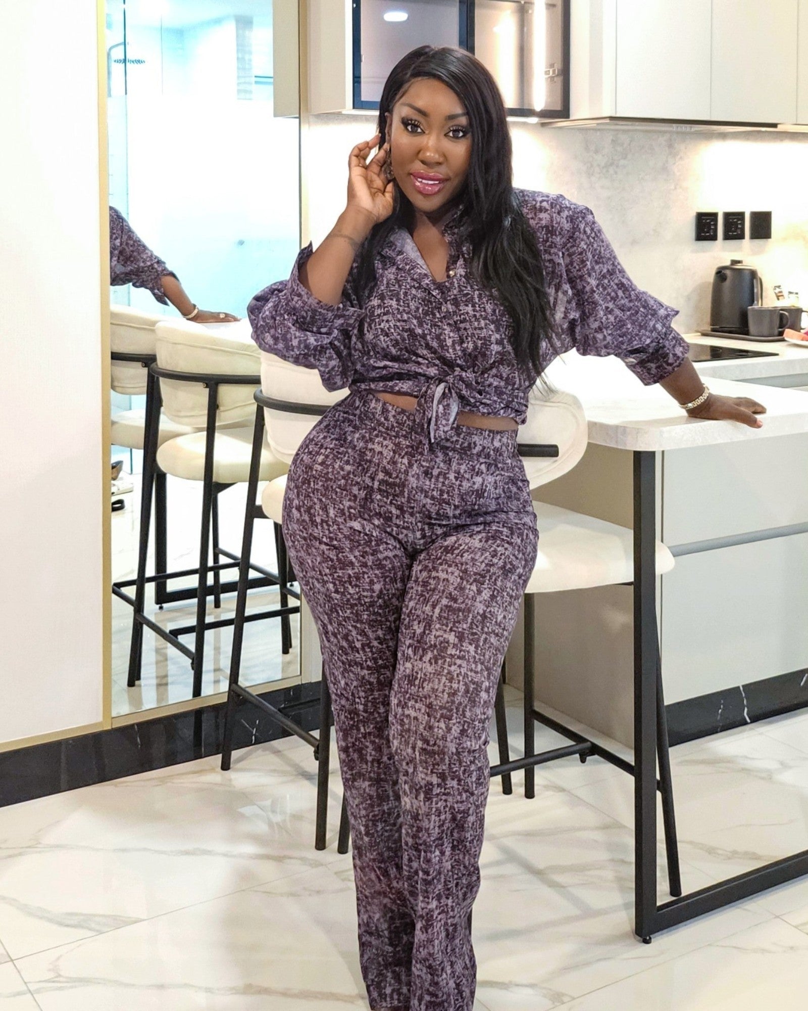 Sheer Denim Co-Ord
