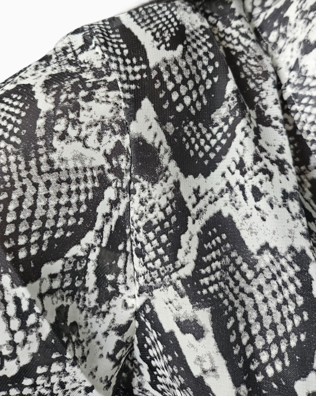 Sheer Black & White Snake Print Shirt