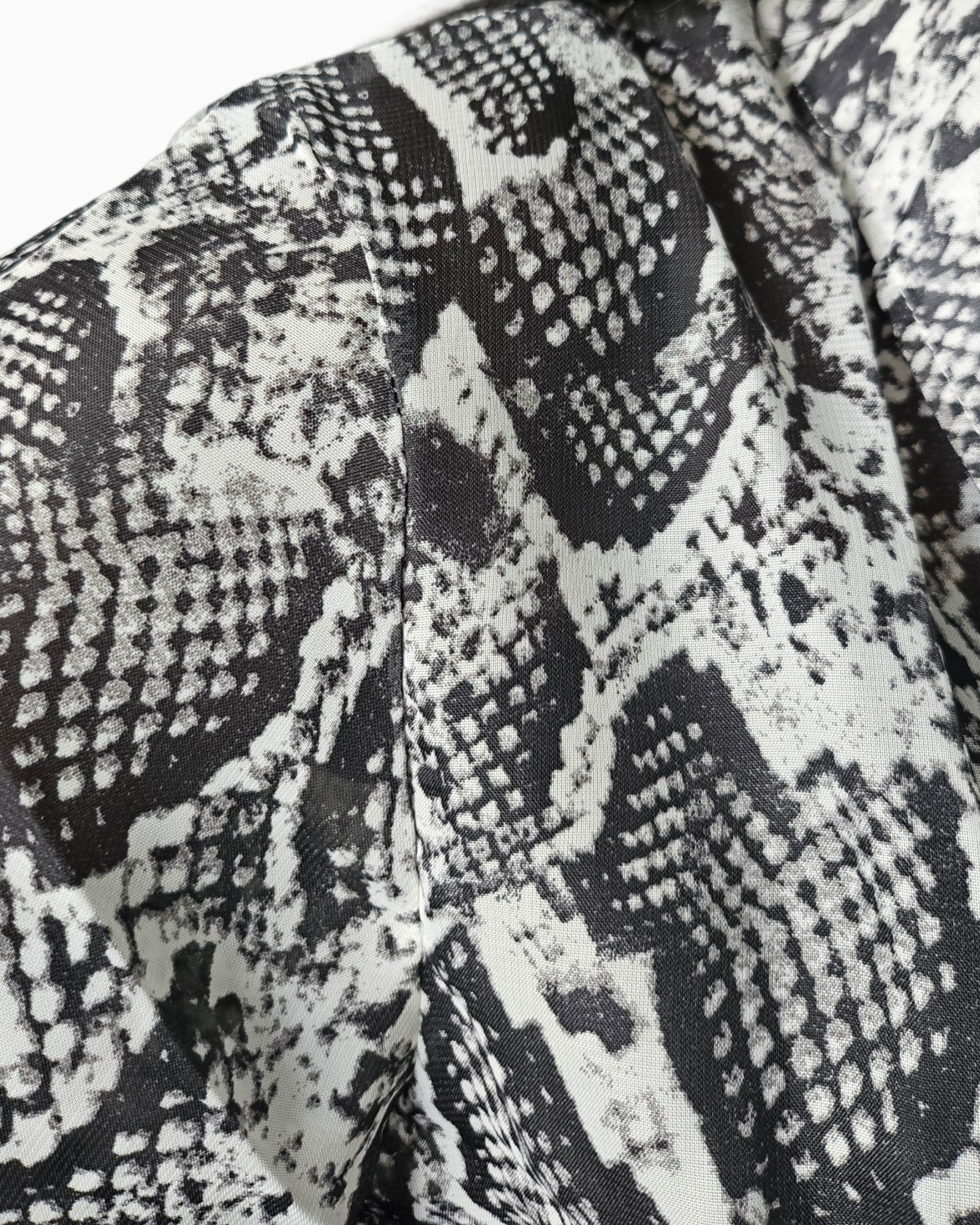 Sheer Black & White Snake Print Shirt