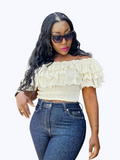 Off The Shoulder Ruffle Top