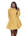 Mustard Yellow Coat Dress.