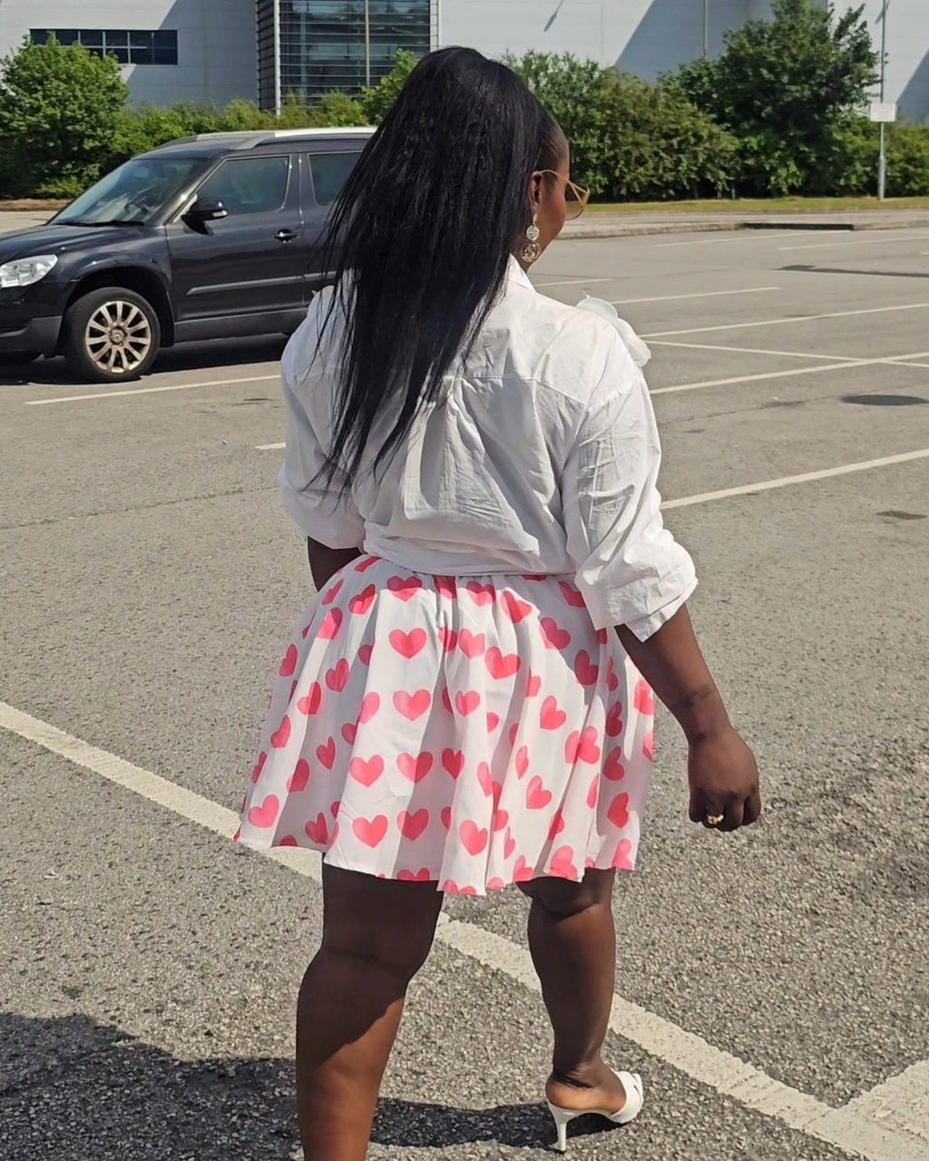 Heart Print Skirt