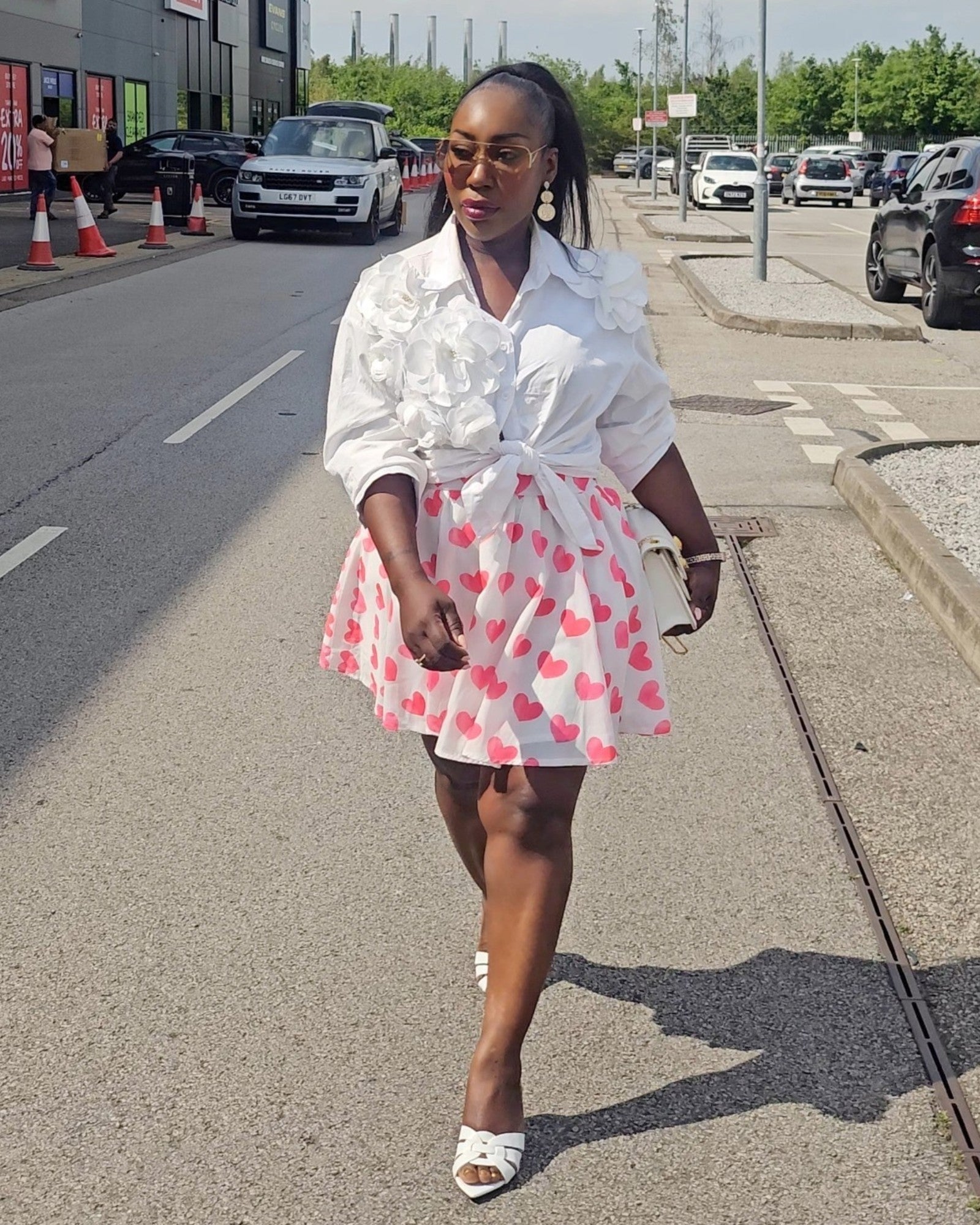 Heart Print Skirt