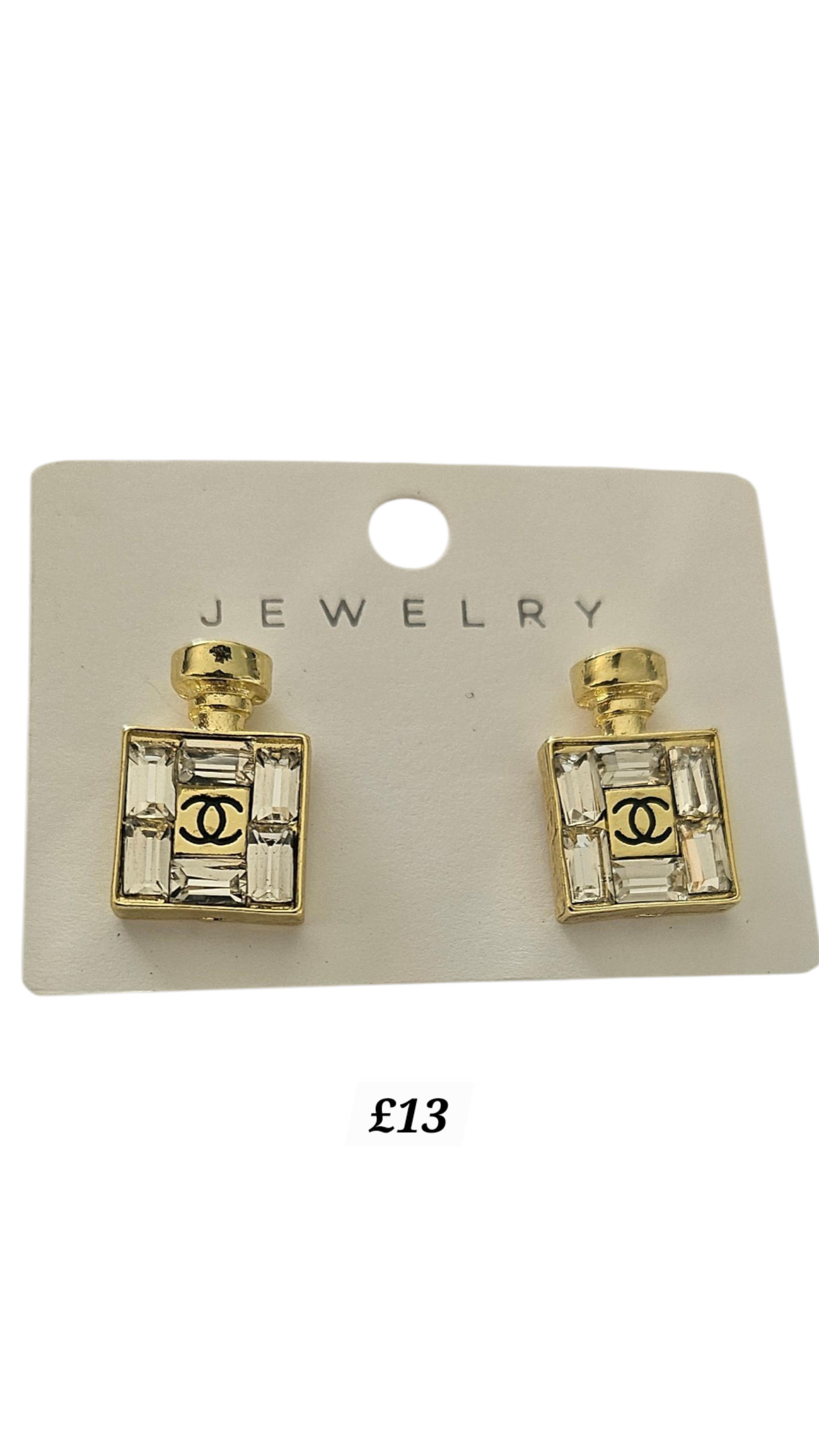 CC perfume Bottle Earrings