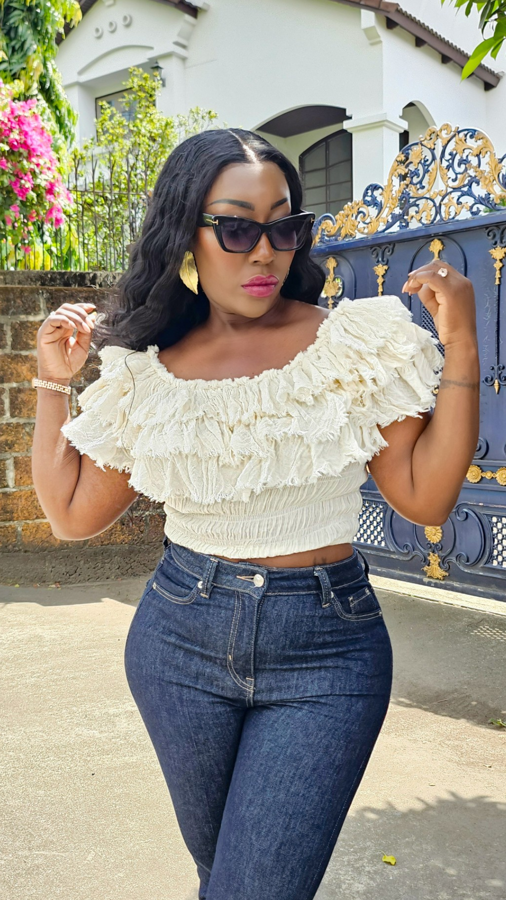 Off The Shoulder Ruffle Top