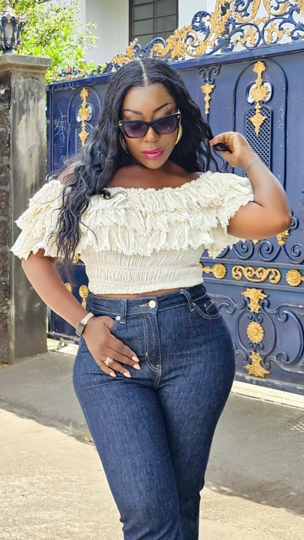 Off The Shoulder Ruffle Top