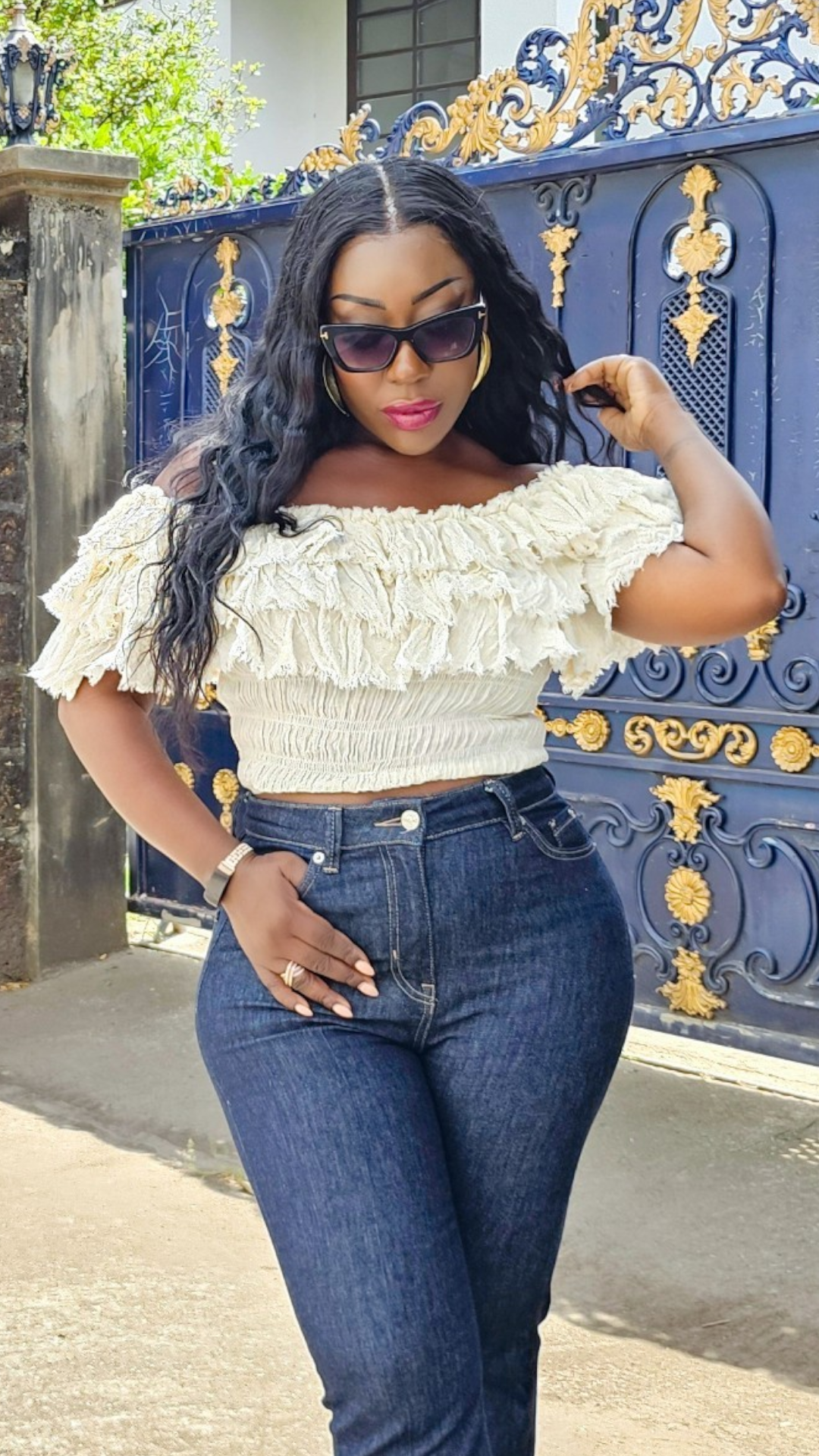 Off The Shoulder Ruffle Top