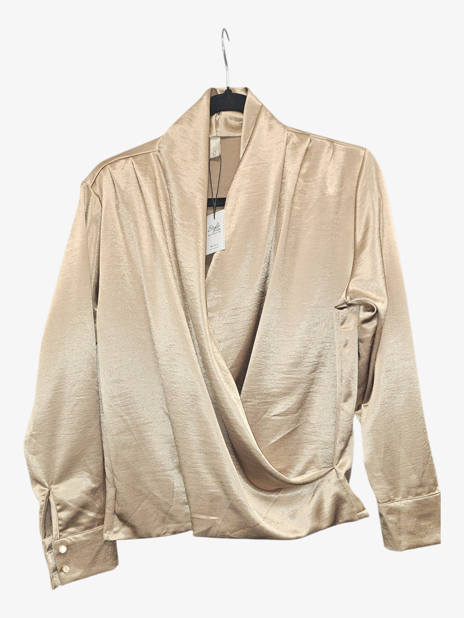 Golden Bronze Cowl Neck Top