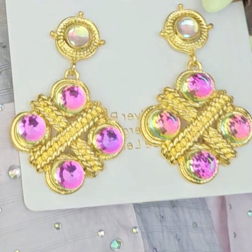 Reflective AB crystal Earrings