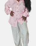 White Shimmer Satin Trousers