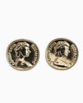 Gold coin earrings