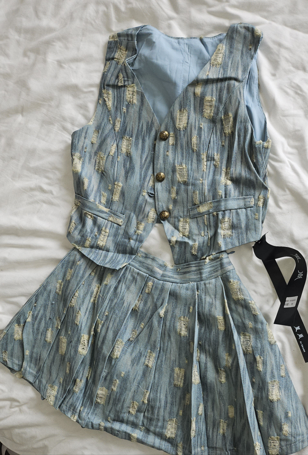 Denim Skirt Set