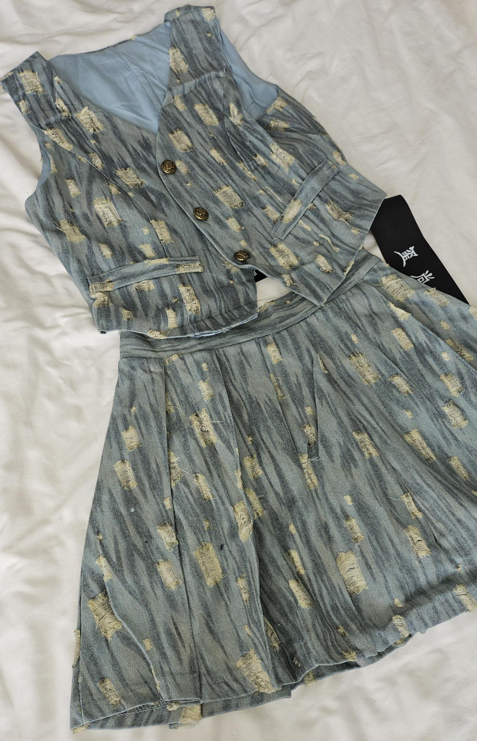 Denim Skirt Set