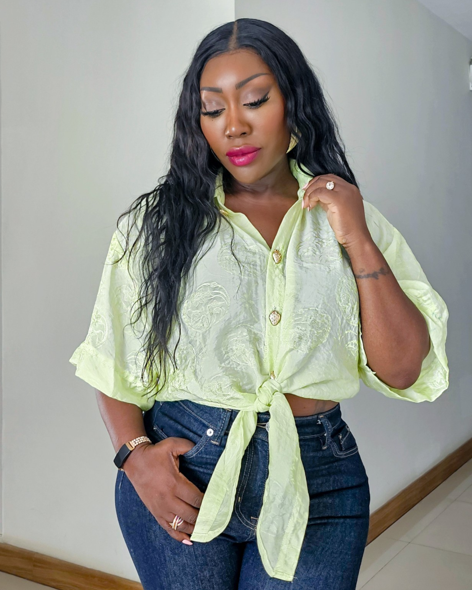 Iridescent Green Shirt