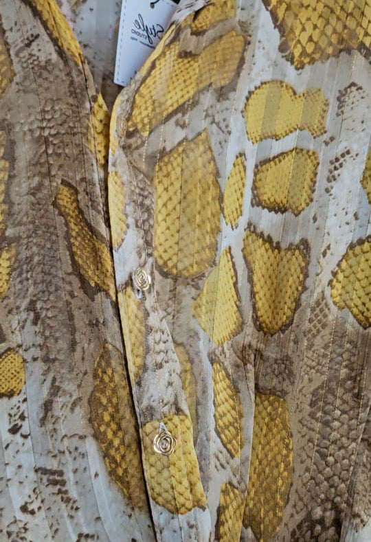 Chiffon Snake Print Shirt