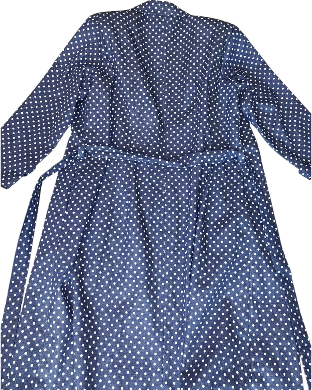 Denim Polka Dot Coat Dress