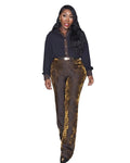 Holographic Olive Satin Co-ord