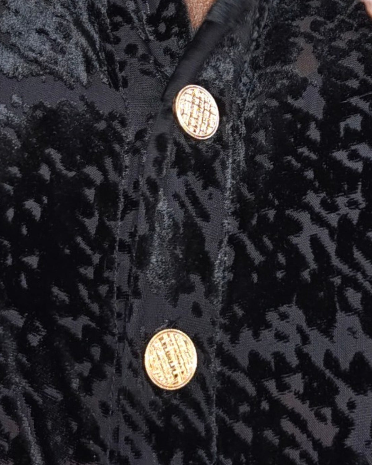 Black Velvet Houndstooth Co-Ord