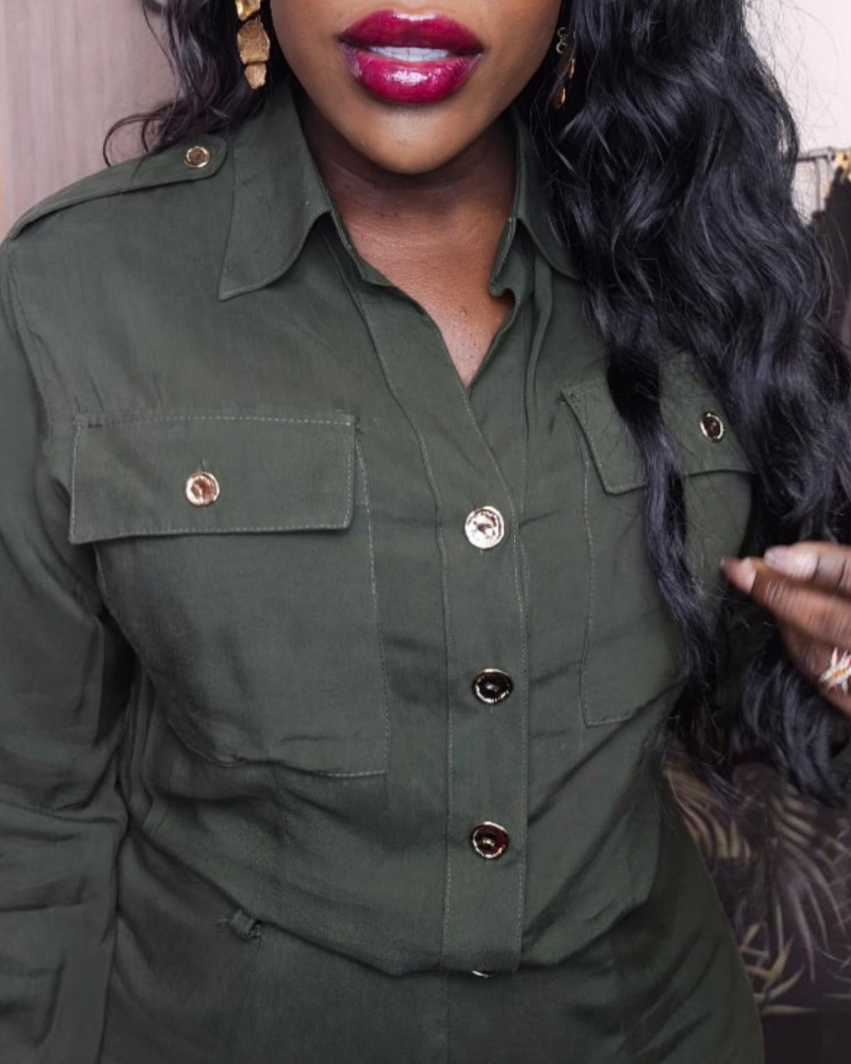 Deep Olive Green Military Co-ord