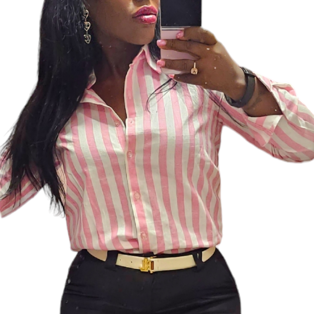 Pink Striped Shirt