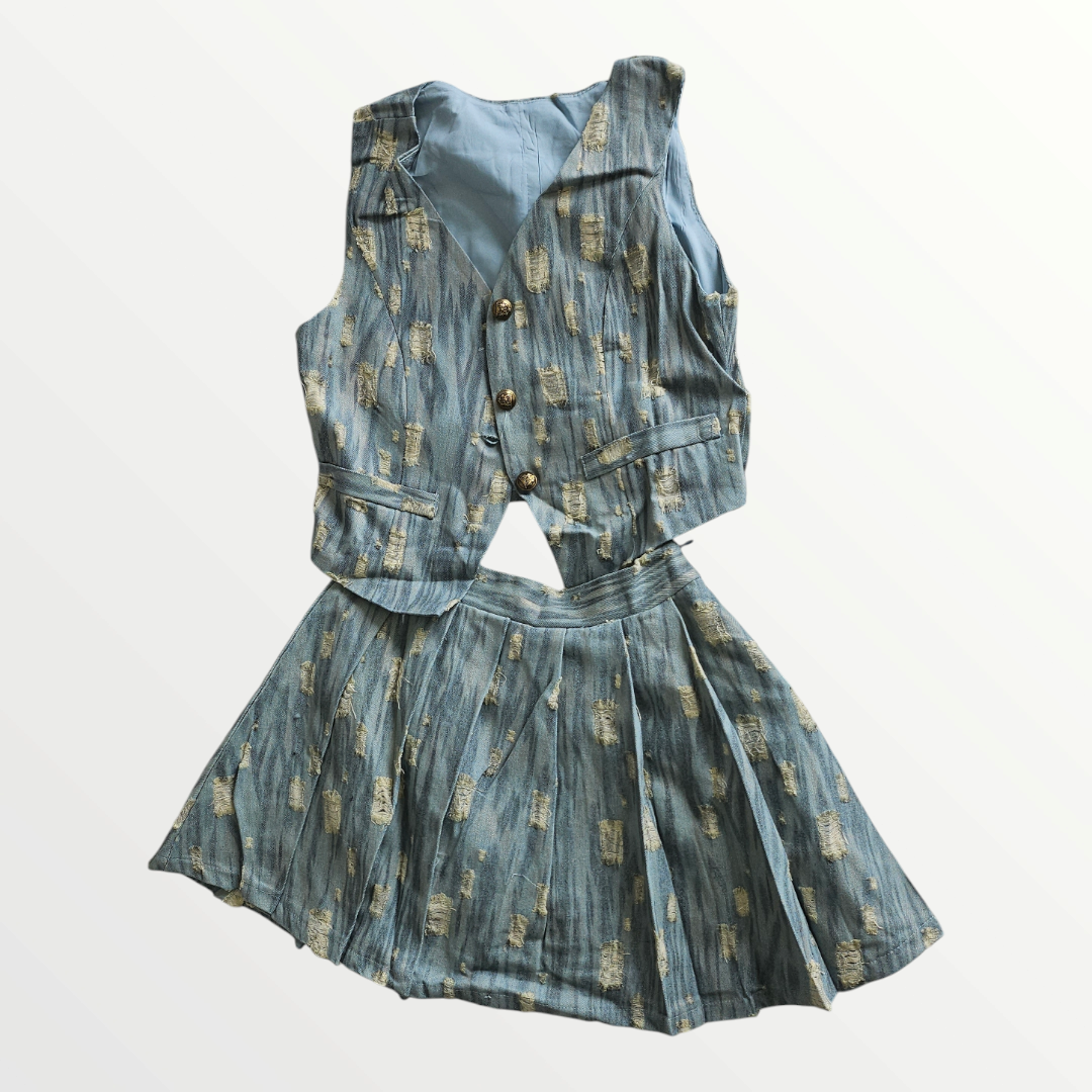 Denim Skirt Set
