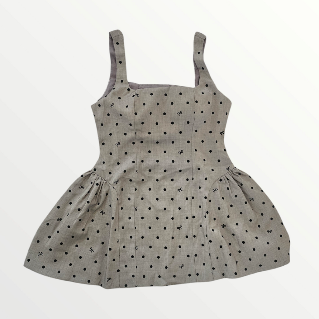 Grey Polka Dot Dress