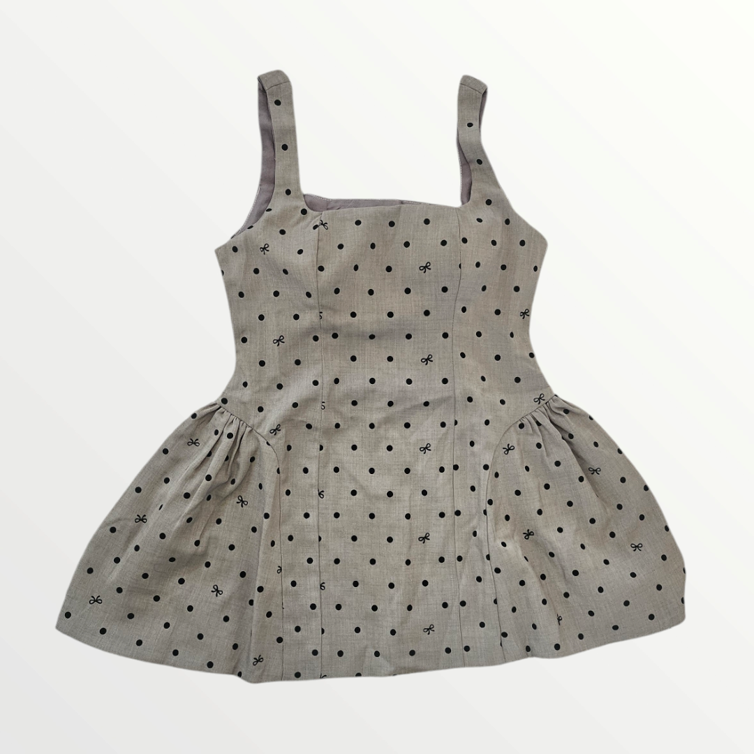Grey Polka Dot Dress