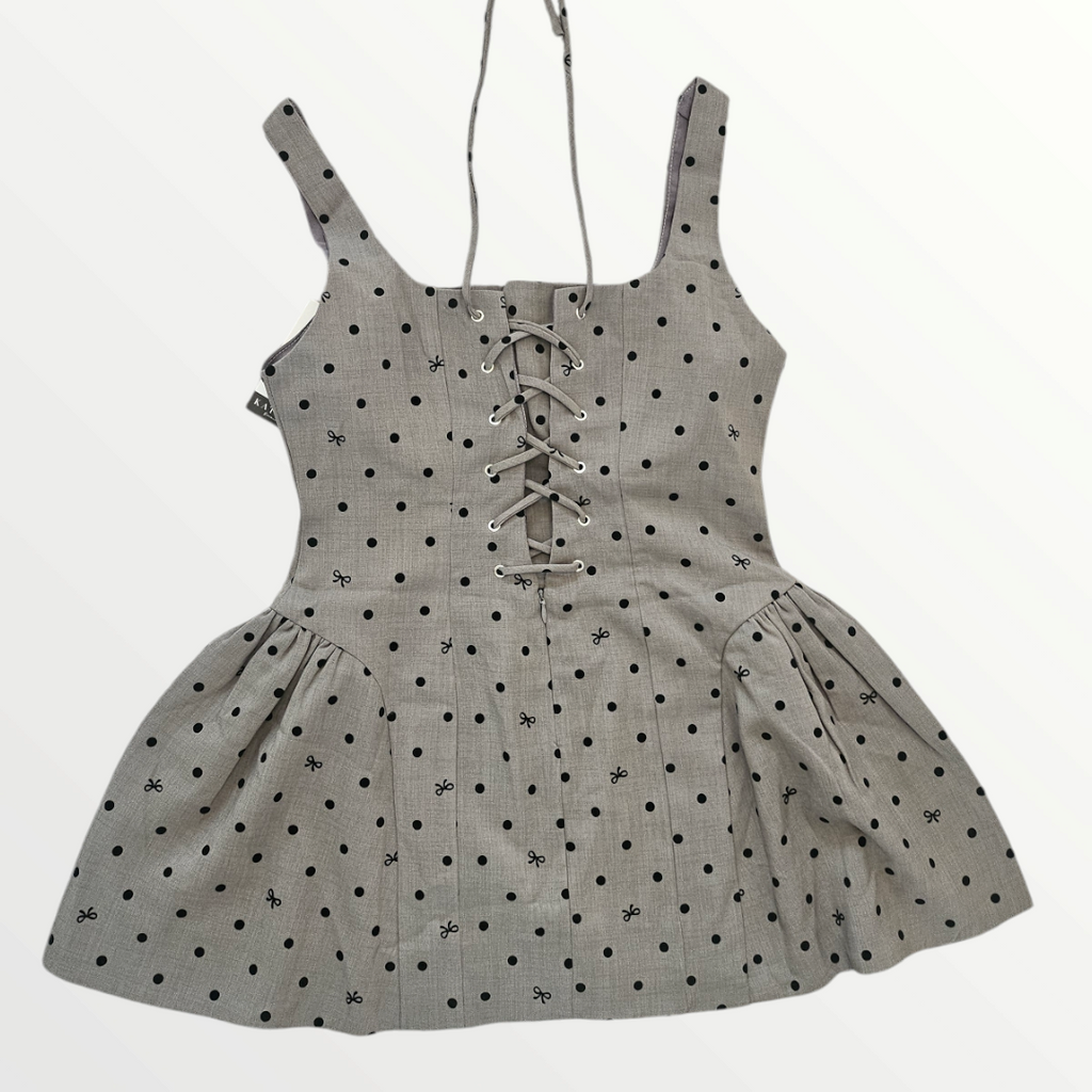 Grey Polka Dot Dress