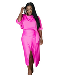 Fuschia Wrap Dress