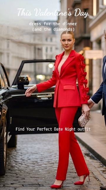 Red Bow Suit