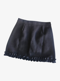 Black Ruffle Mini Skirt