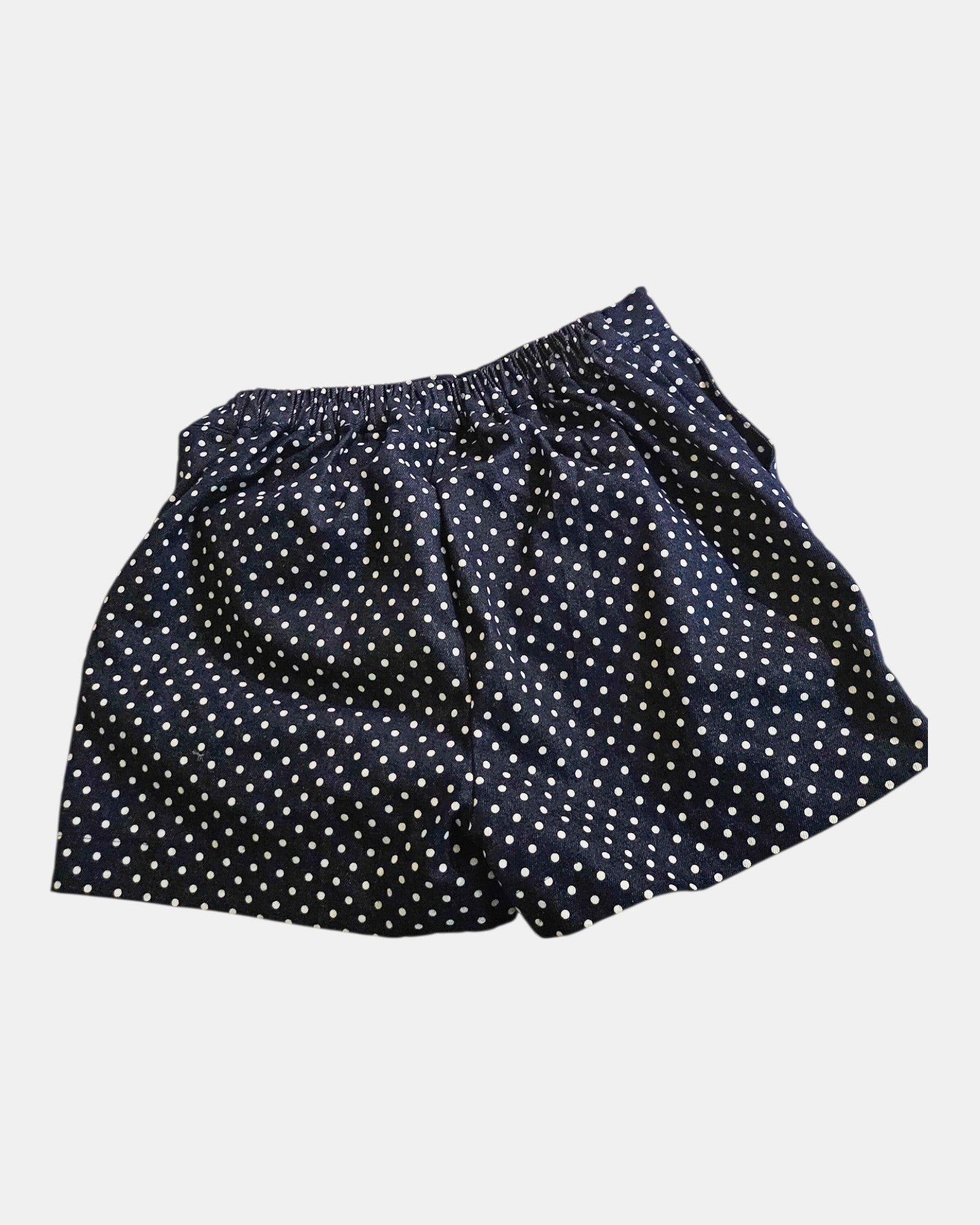 Denim Polka Dot Skort