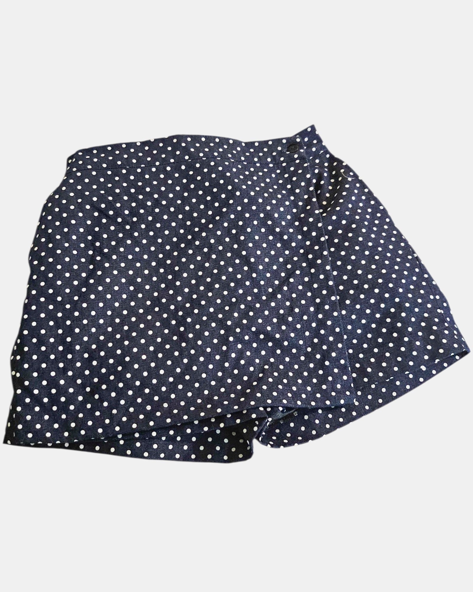 Denim Polka Dot Skort